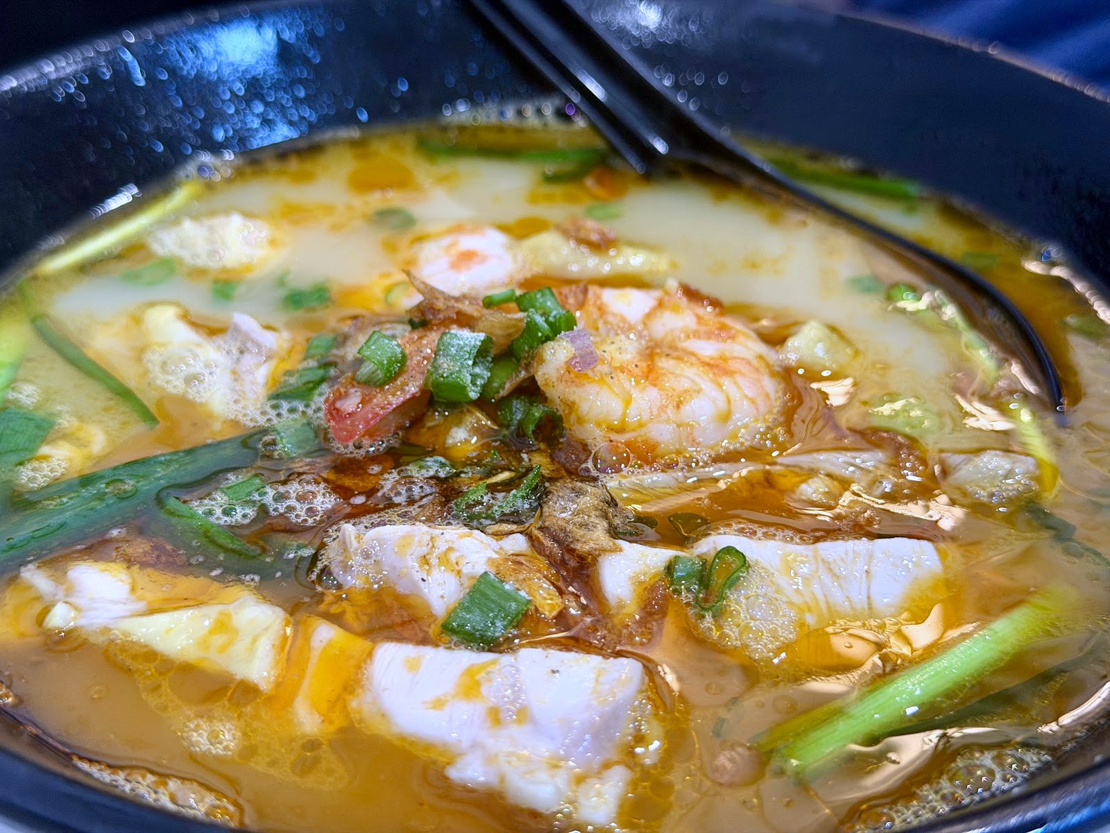 Flavorful seafood noodle soup